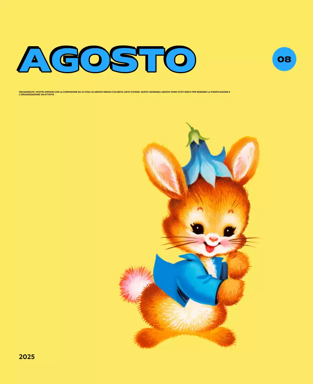 Calendari colorati con una varietà di illustrazioni retrò