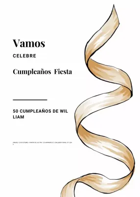 invitación de cumpleaños elegante dorada