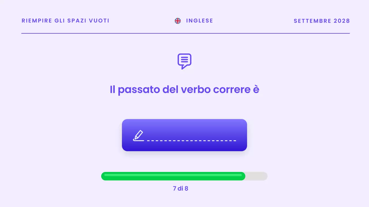 Presentazione di annuncio di quiz moderno blu