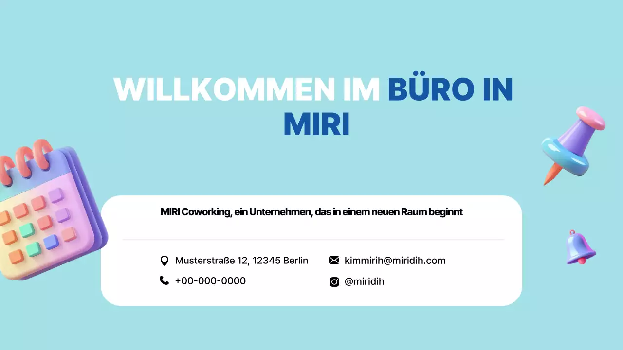 Werben Sie für Ihr hellblaues modernes Startup