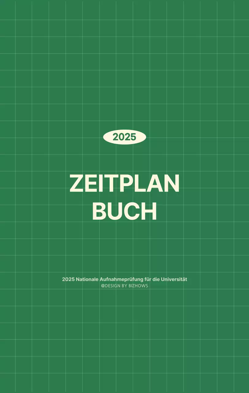 SAT D-Day Notizblock Konzept Wandkalender in grün und hellgelb