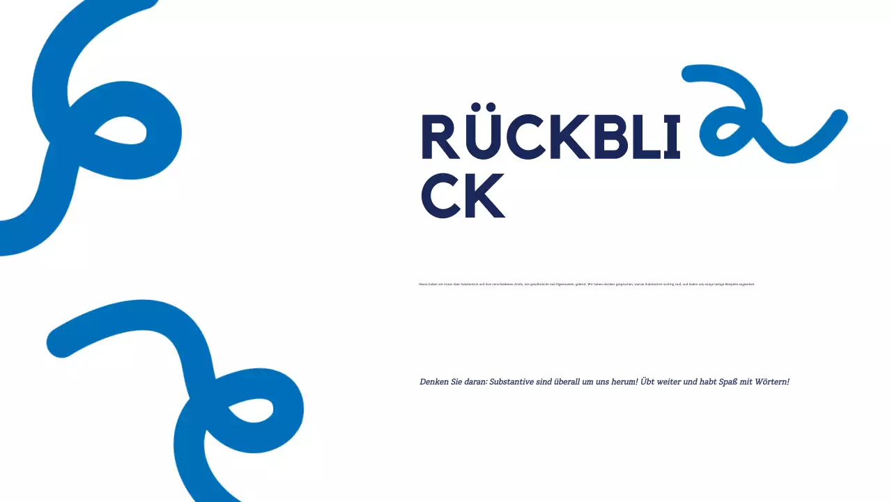 Blau-Gelb Einfacher Grammatikleitfaden Präsentation