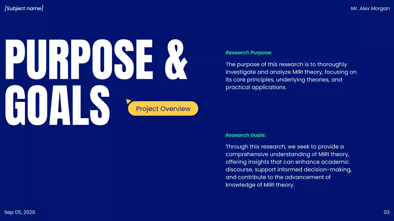 Blue Modern Project Presentation