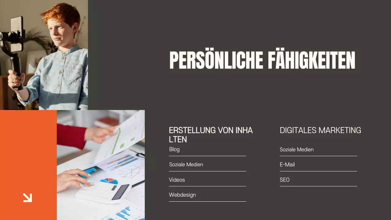 Orange Modern Portfolio Dokumentvorlage