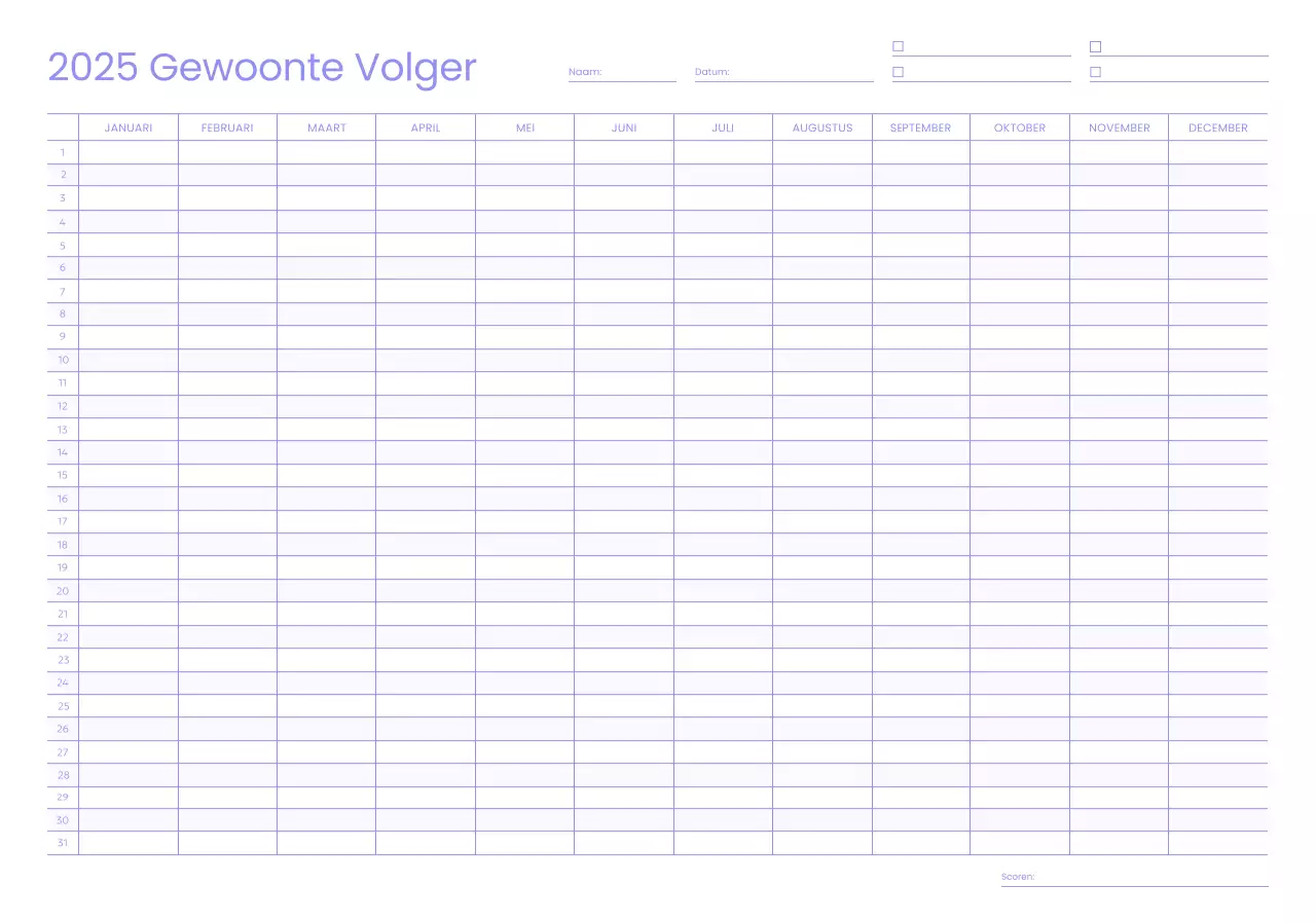 Pink Baby Verjaardagskalender voor 365 dagen