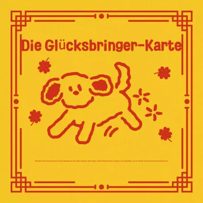 Gelbe koreanische Glückskarte