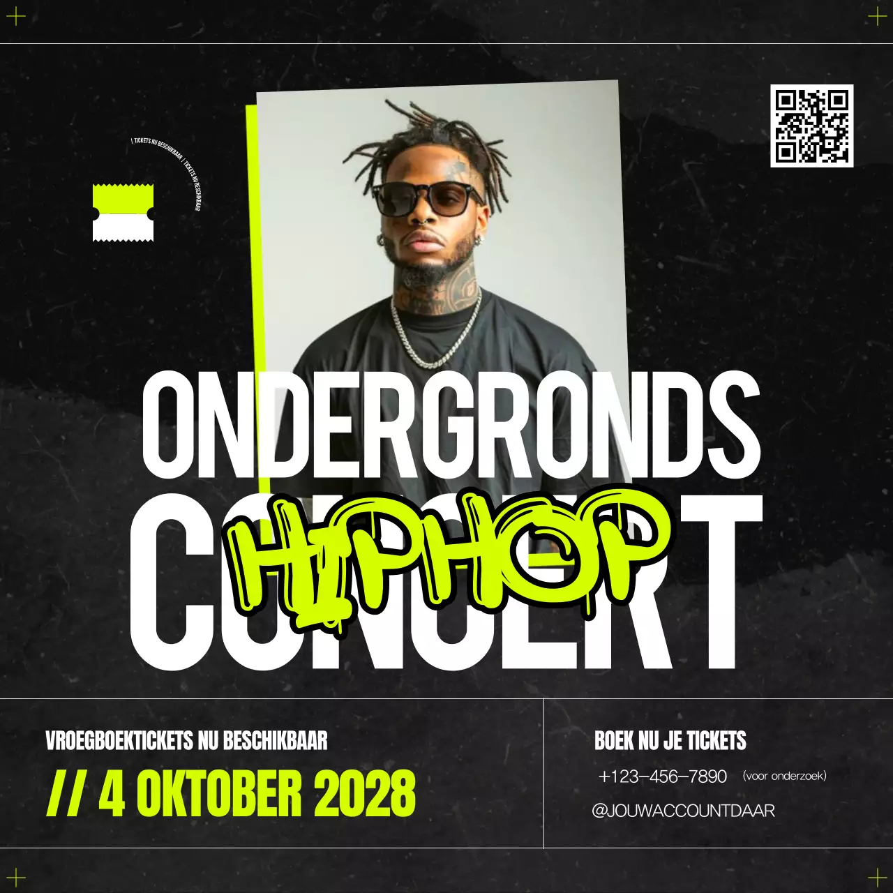 Promotie van zwarte stedelijke muziekevenementen