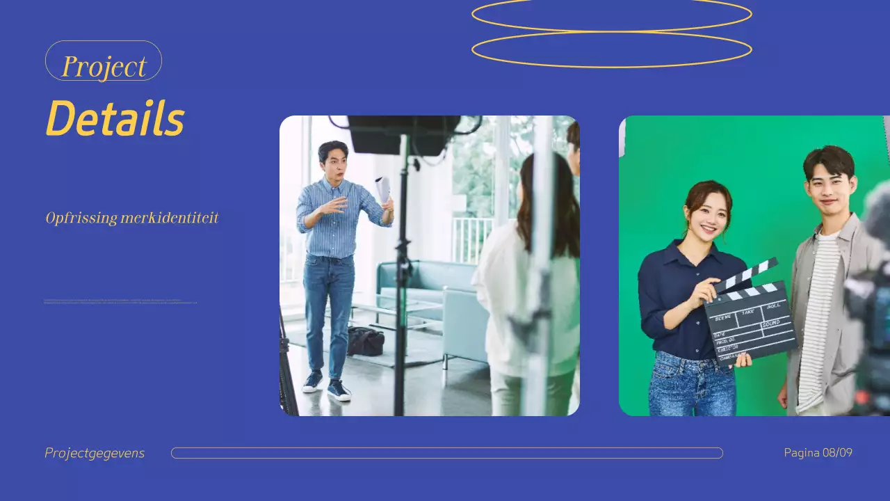 Blauw Geel Professionele Creatieve Portfolio Presentatie