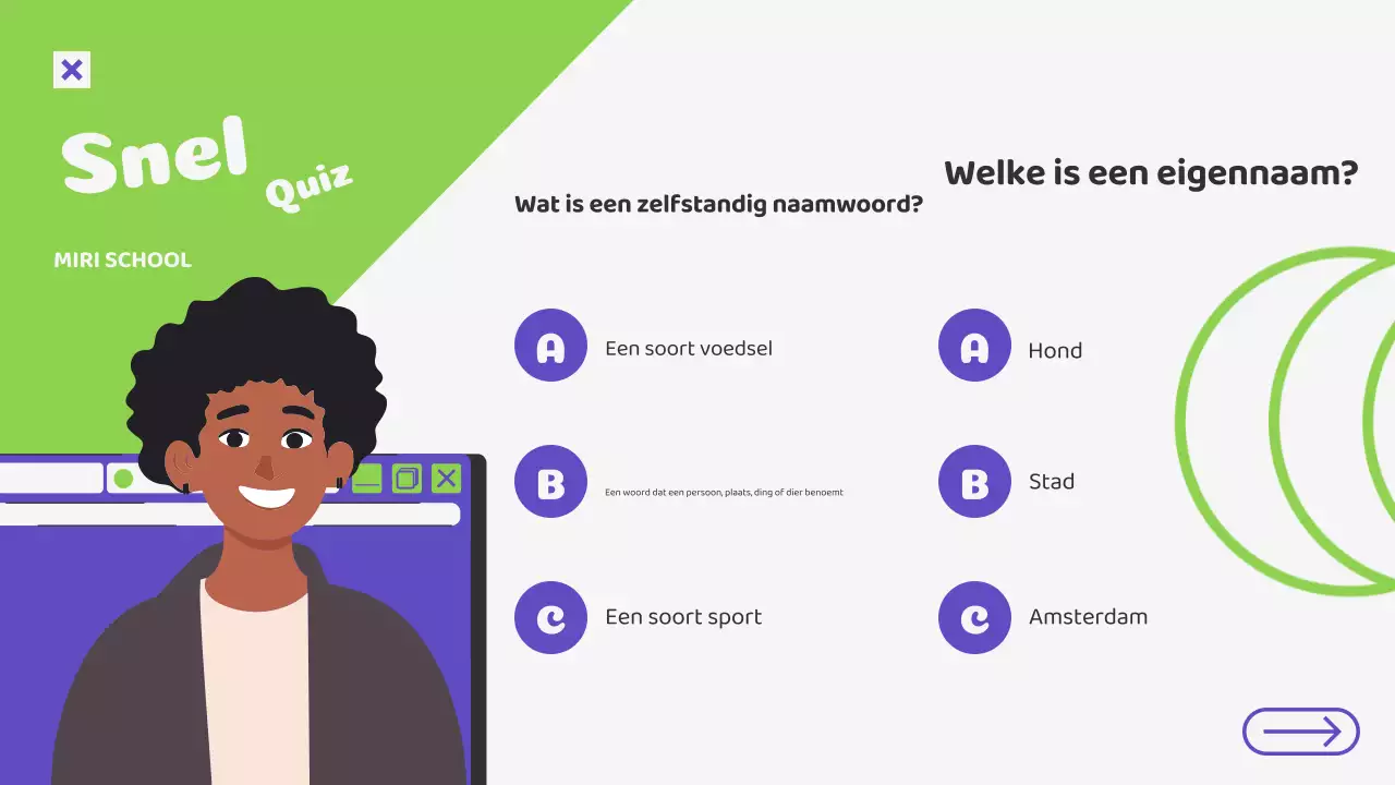 Beige Groene Illustratie Lesmateriaal Grammatica Presentatie