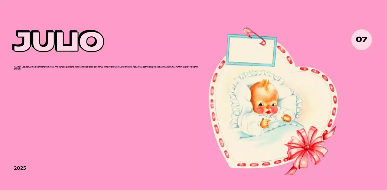 Coloridos calendarios con diversas ilustraciones retro