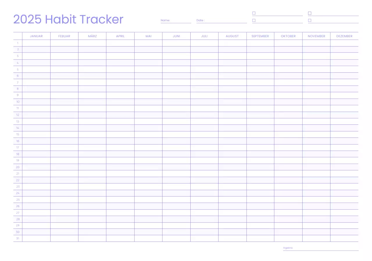 Rosa Baby Einfacher 365-Tage-Jahreskalender