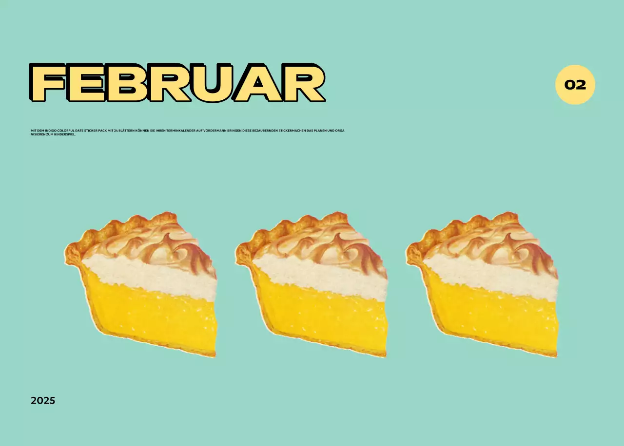 Bunte Kalender mit einer Vielzahl von Retro-Illustrationen