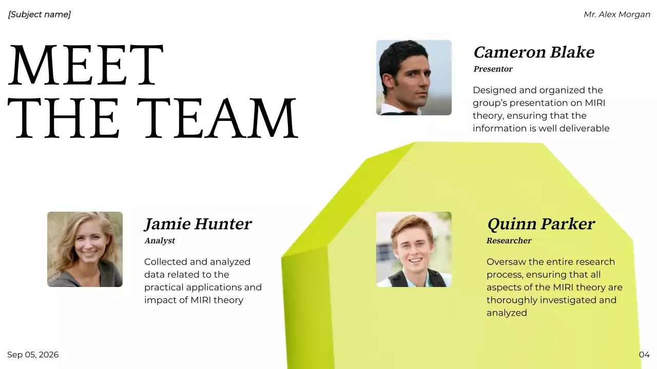 Green Modern Project Presentation