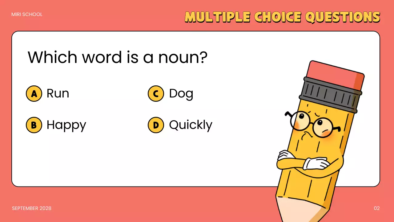 Beige Comic Quiz Announcement Presentation