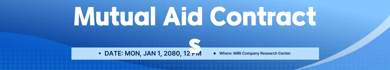 Banner de anúncio de contrato moderno azul