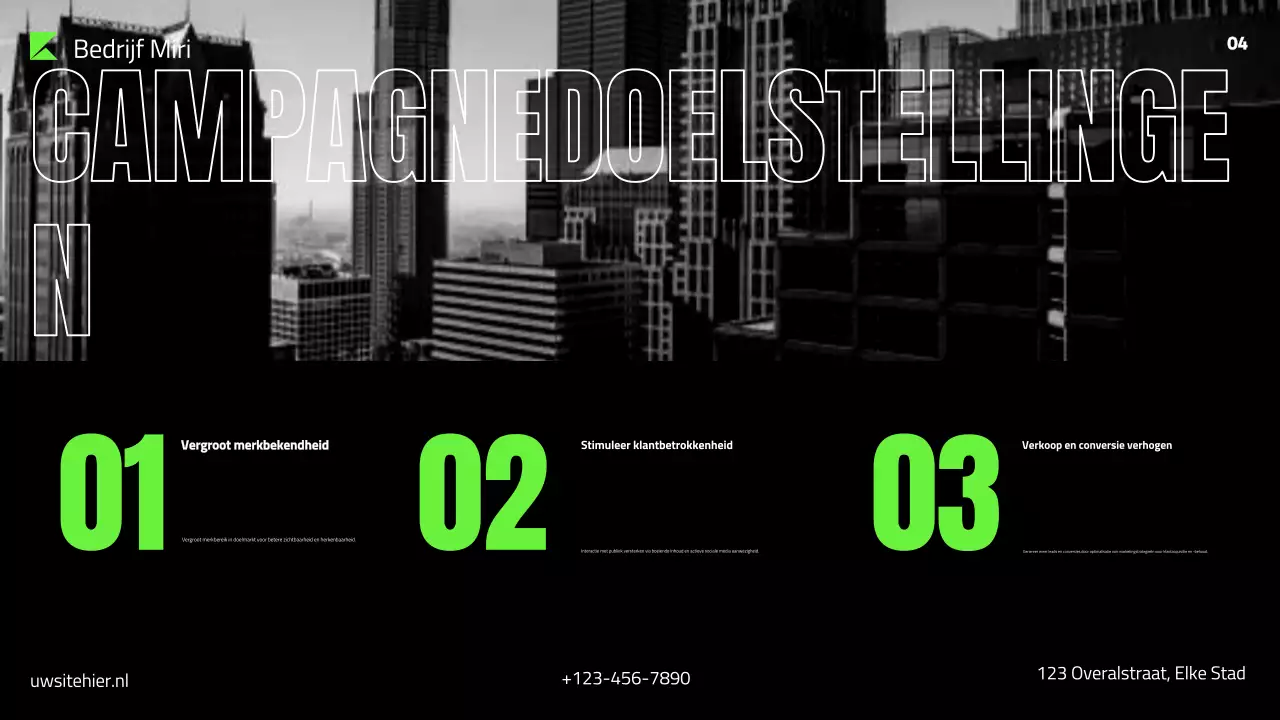 presentatie groen modern marketingplan