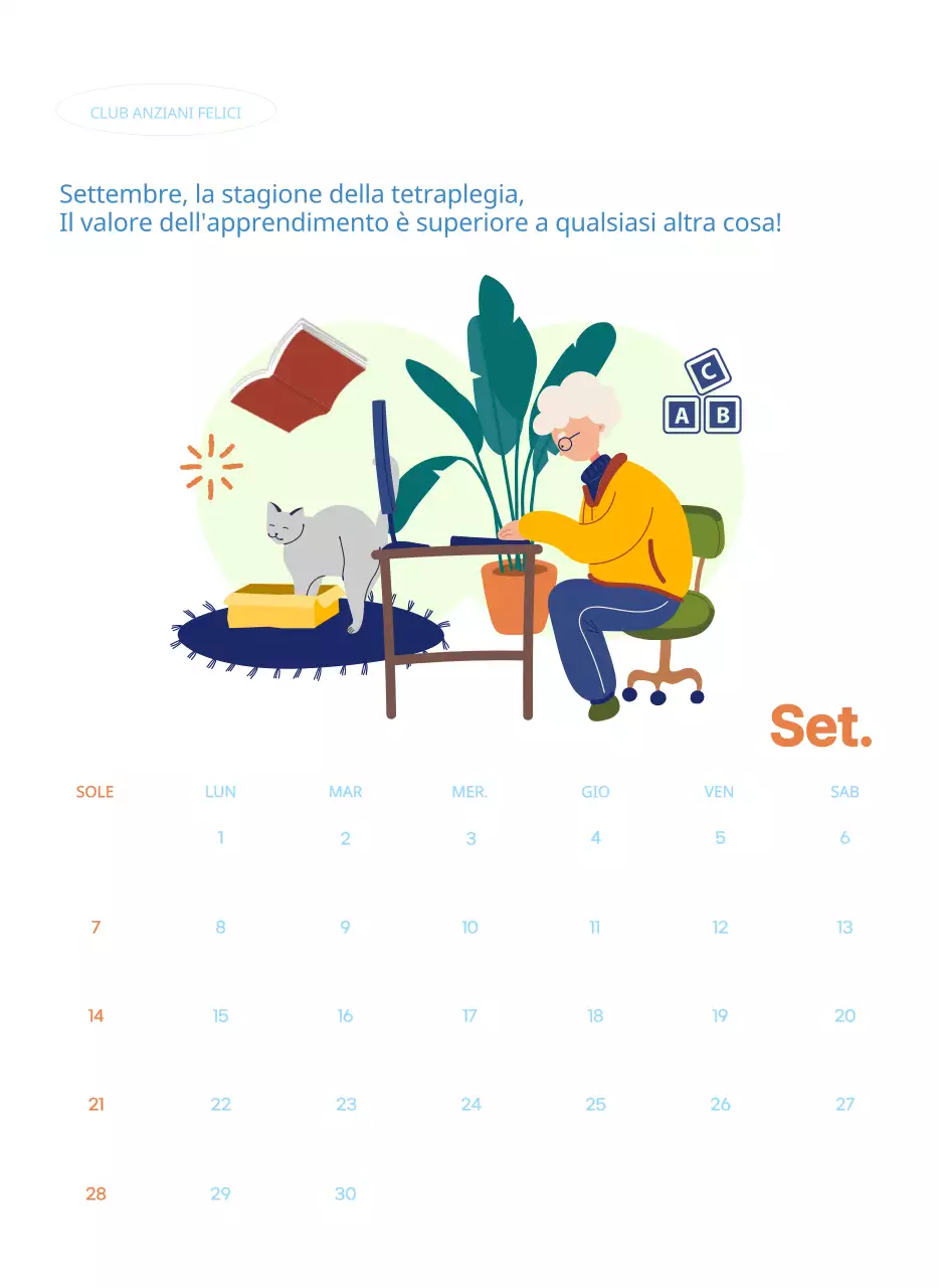 Calendario aziendale con simpatiche illustrazioni