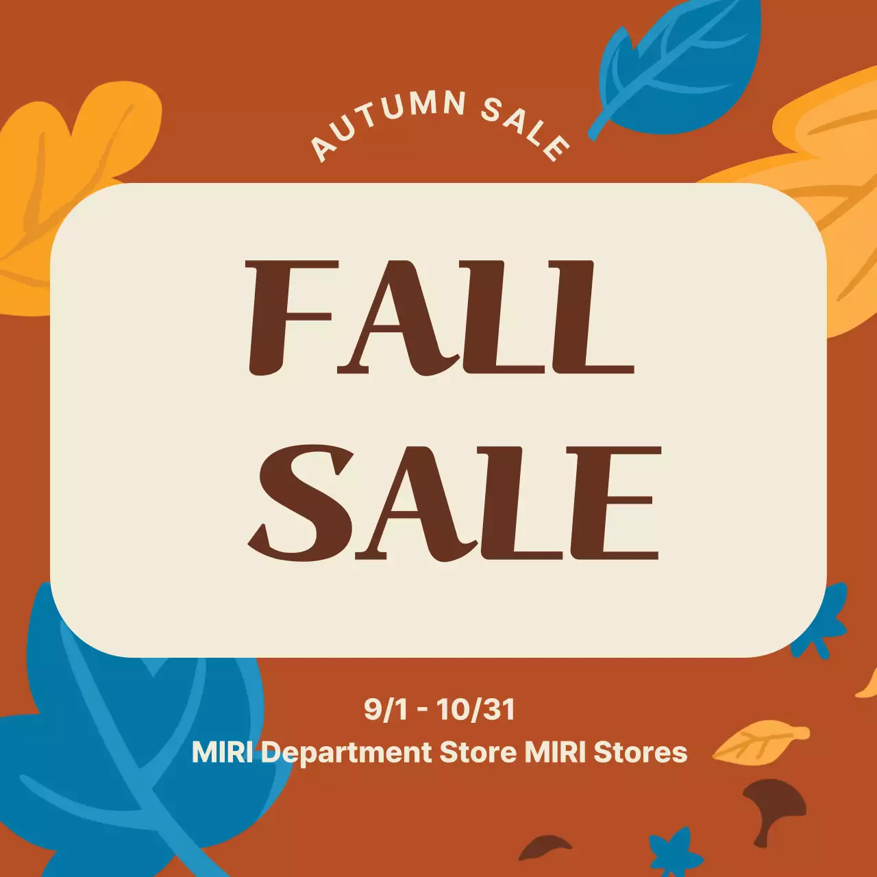 Orange Vintage Fall Promotion Instagram Carousel