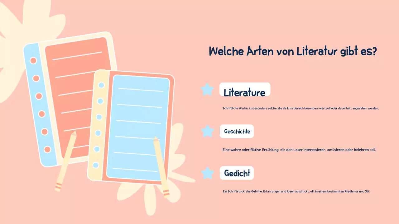 abstrakte bunte Einführung in den Literaturunterricht