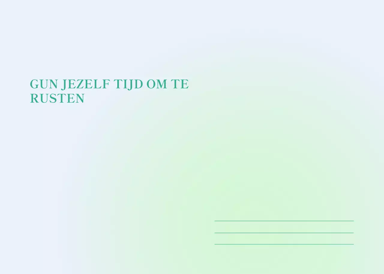 Minimalistische kalender met kleurverloop