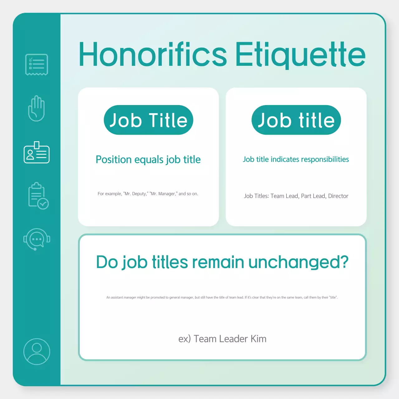 Teal Minimal Workplace Guide Instagram Carousel