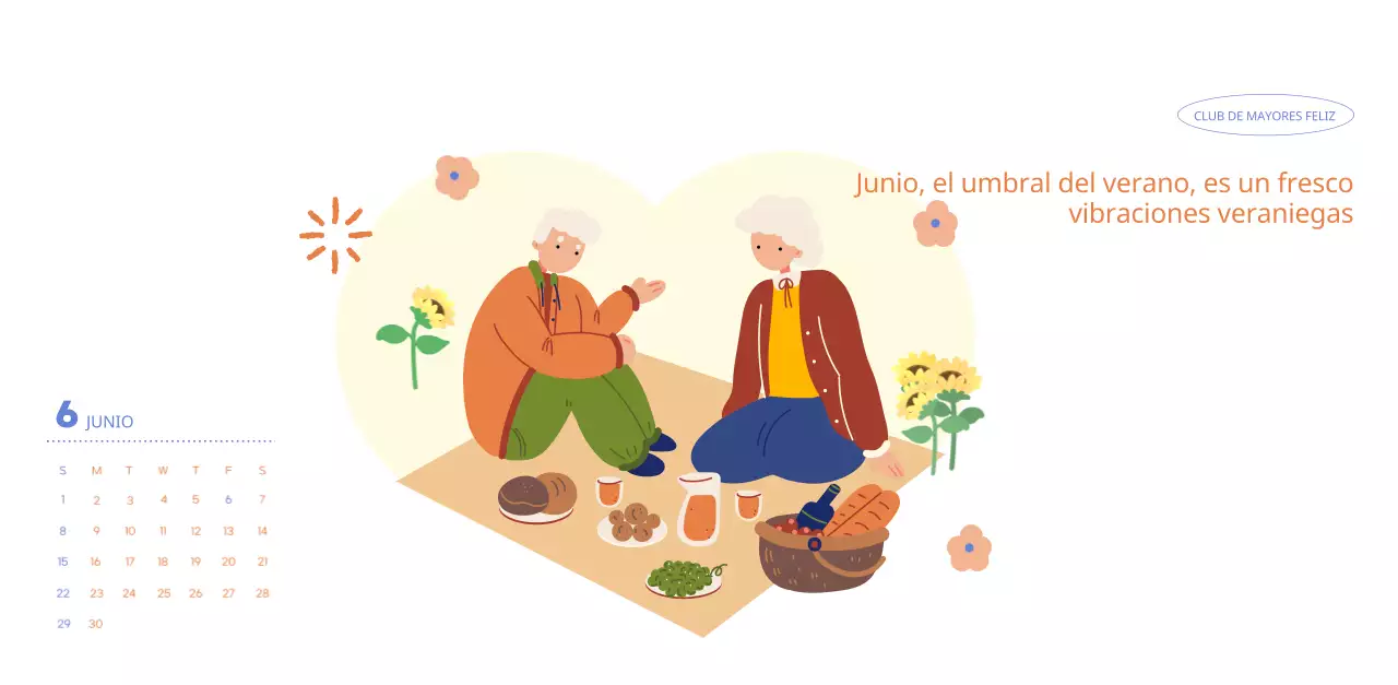 Calendario comercial con simpáticas ilustraciones