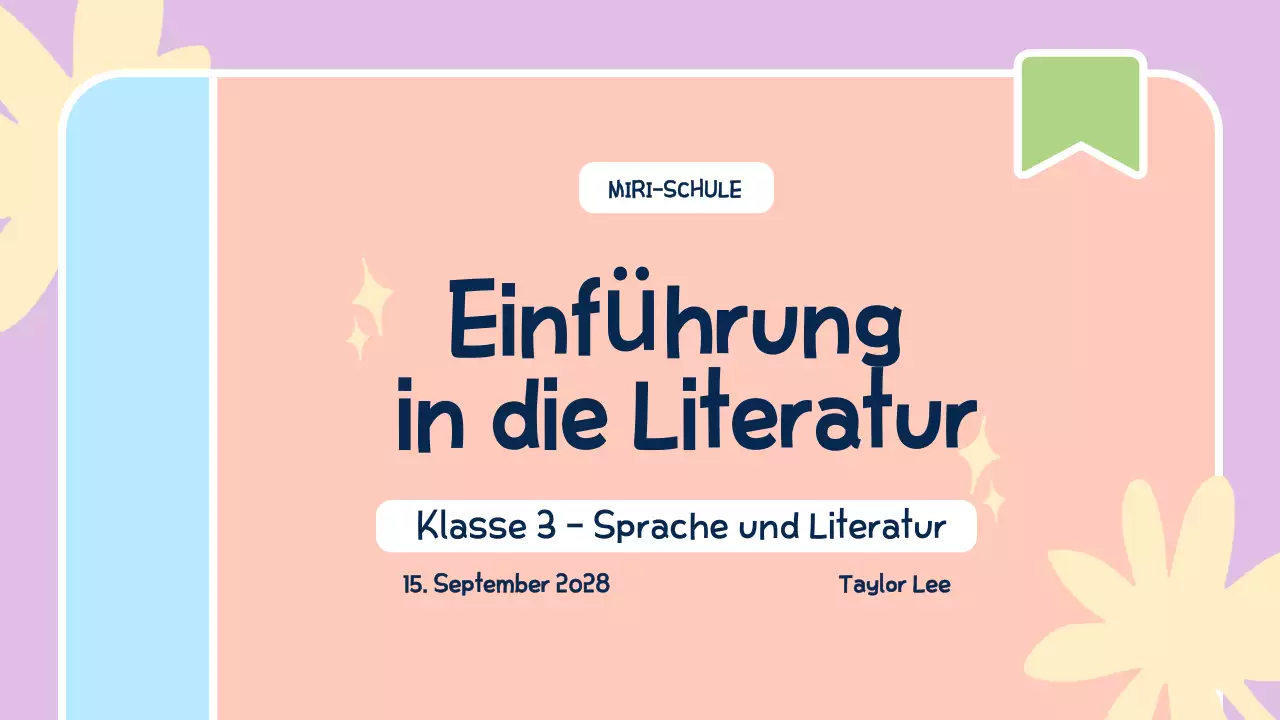 abstrakte bunte Einführung in den Literaturunterricht