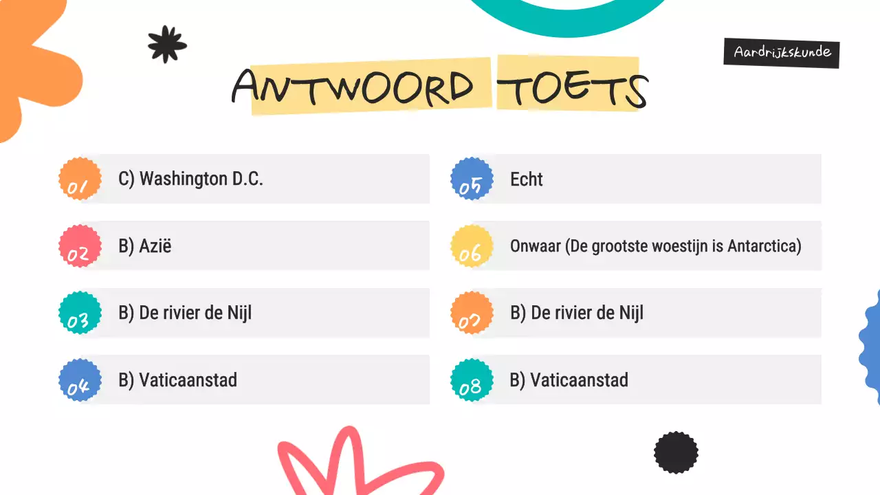 Kleurrijke Trendy Quiz Aankondiging