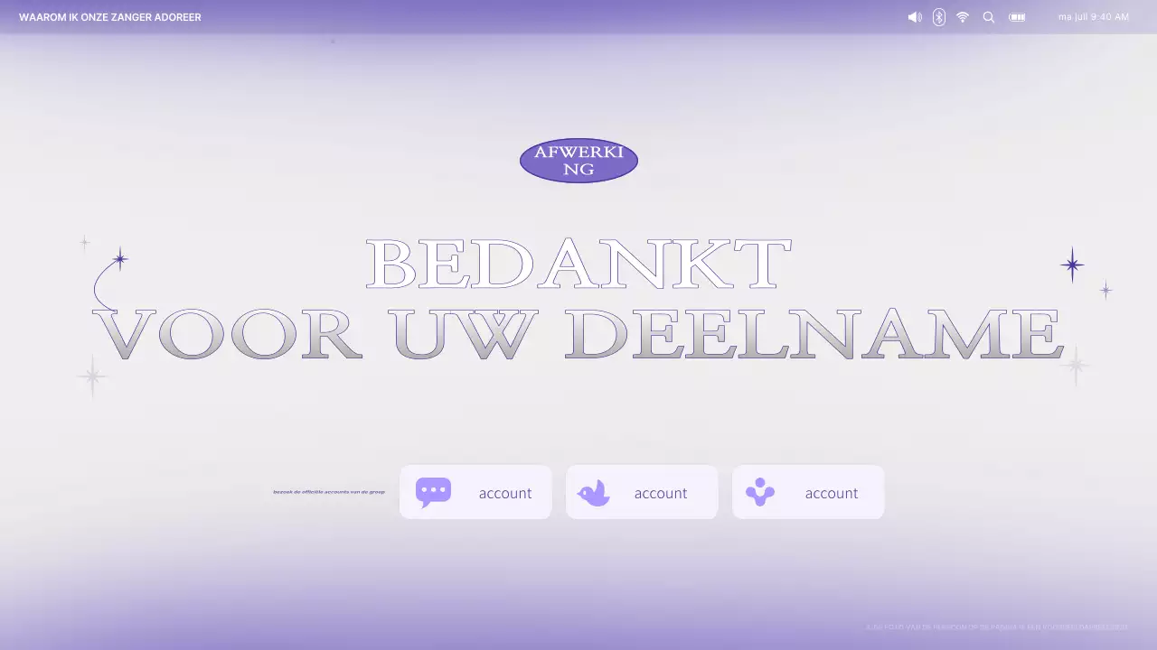 paars trendy fandom advertentie