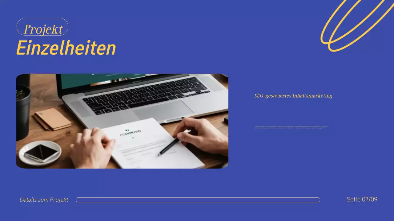 Blau-Gelb Professionelle kreative Portfolio-Präsentation