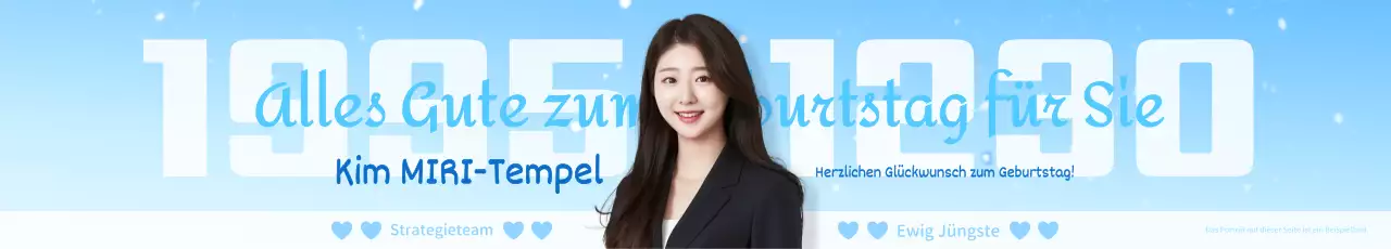 Blauer moderner Geburtstagsjubel