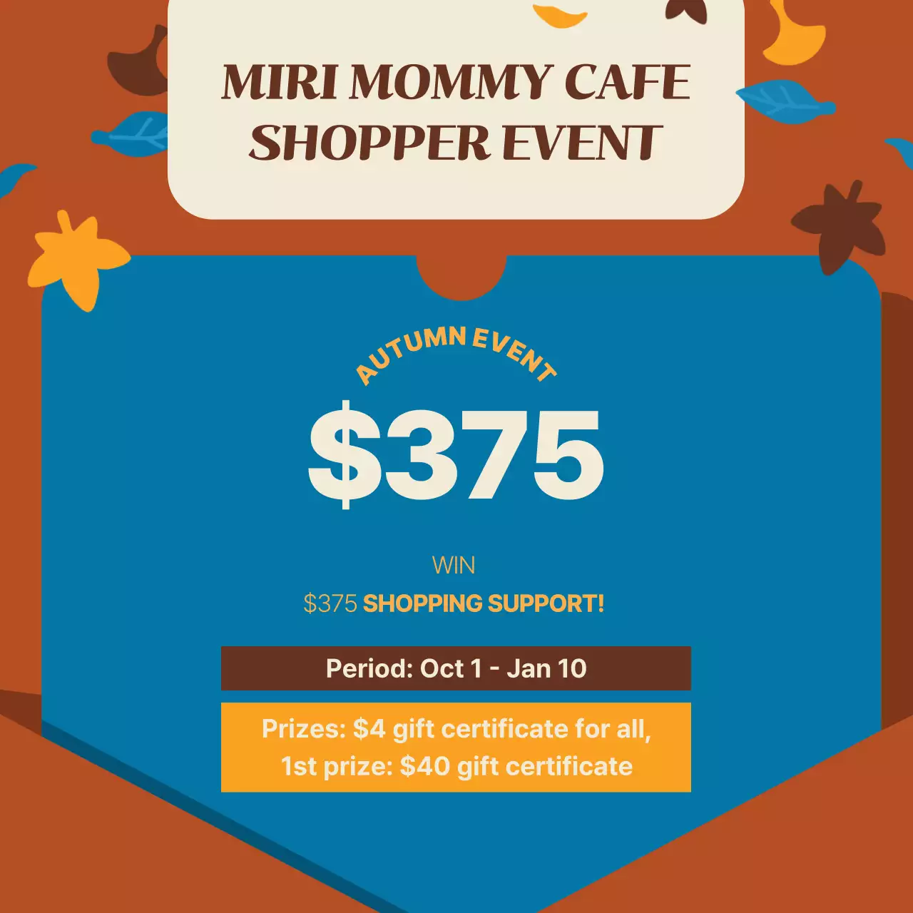 Orange Vintage Fall Promotion Instagram Carousel