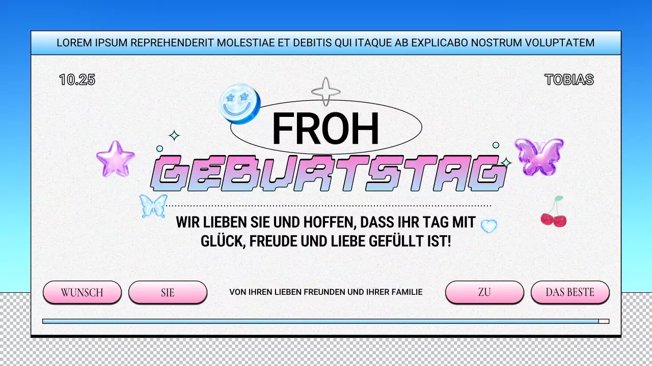 lila retro geburtstag design