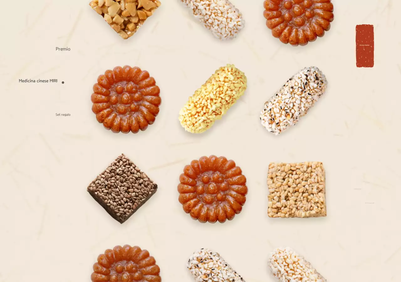 Volantino regalo di pasticceria tradizionale coreana beige