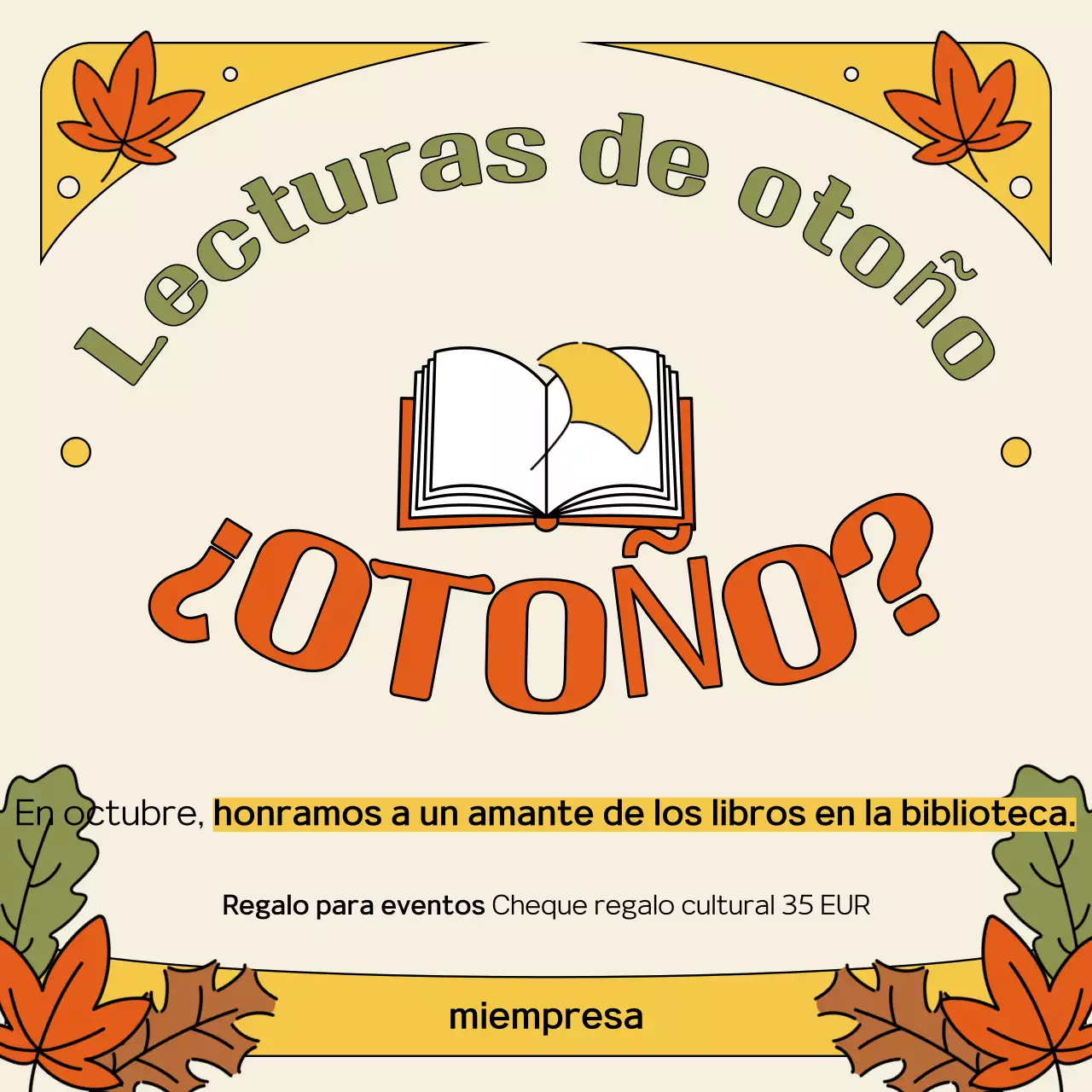 Evento de lectura de Vintage Beige