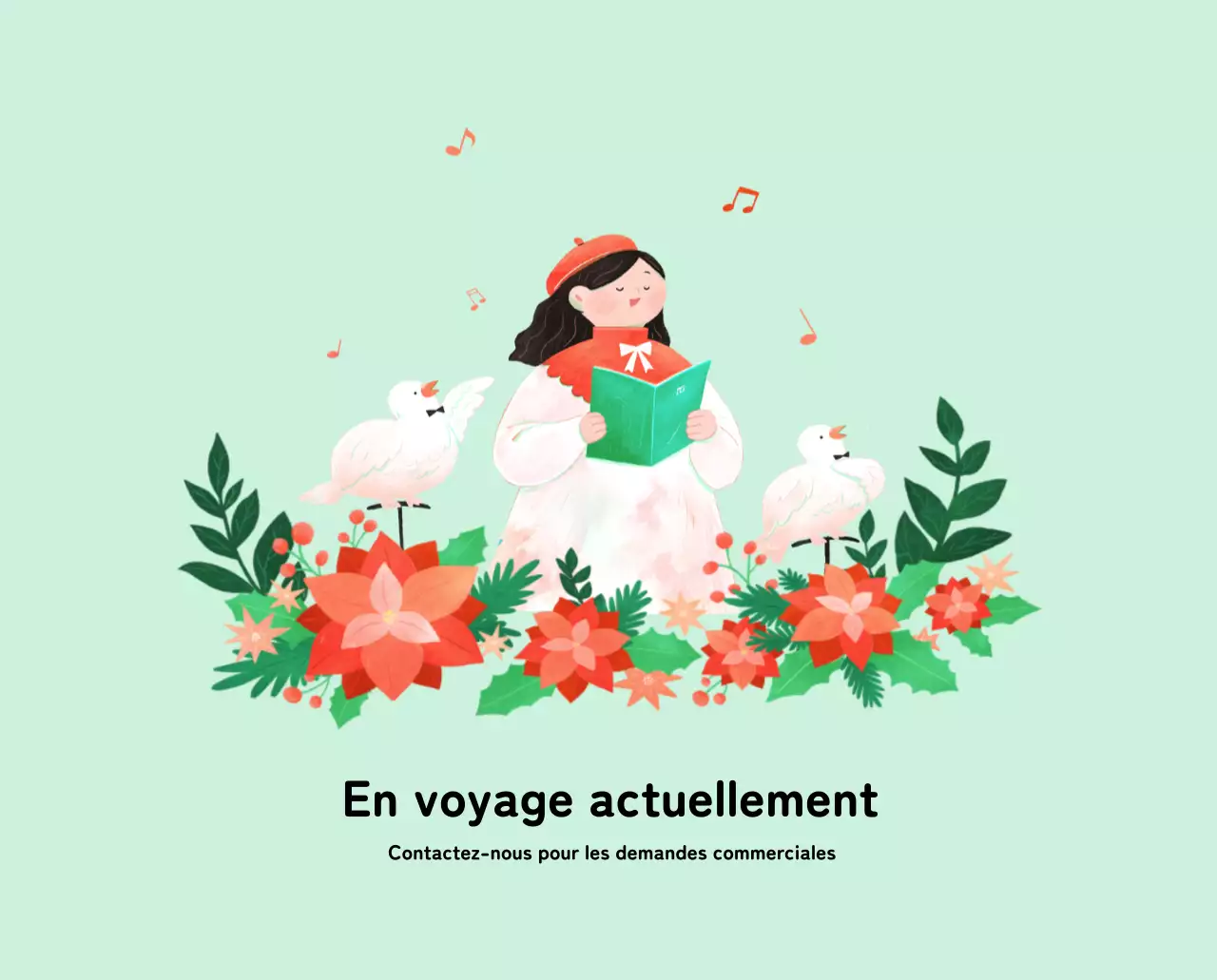 Calendrier du Nouvel An avec illustrations chaleureuses