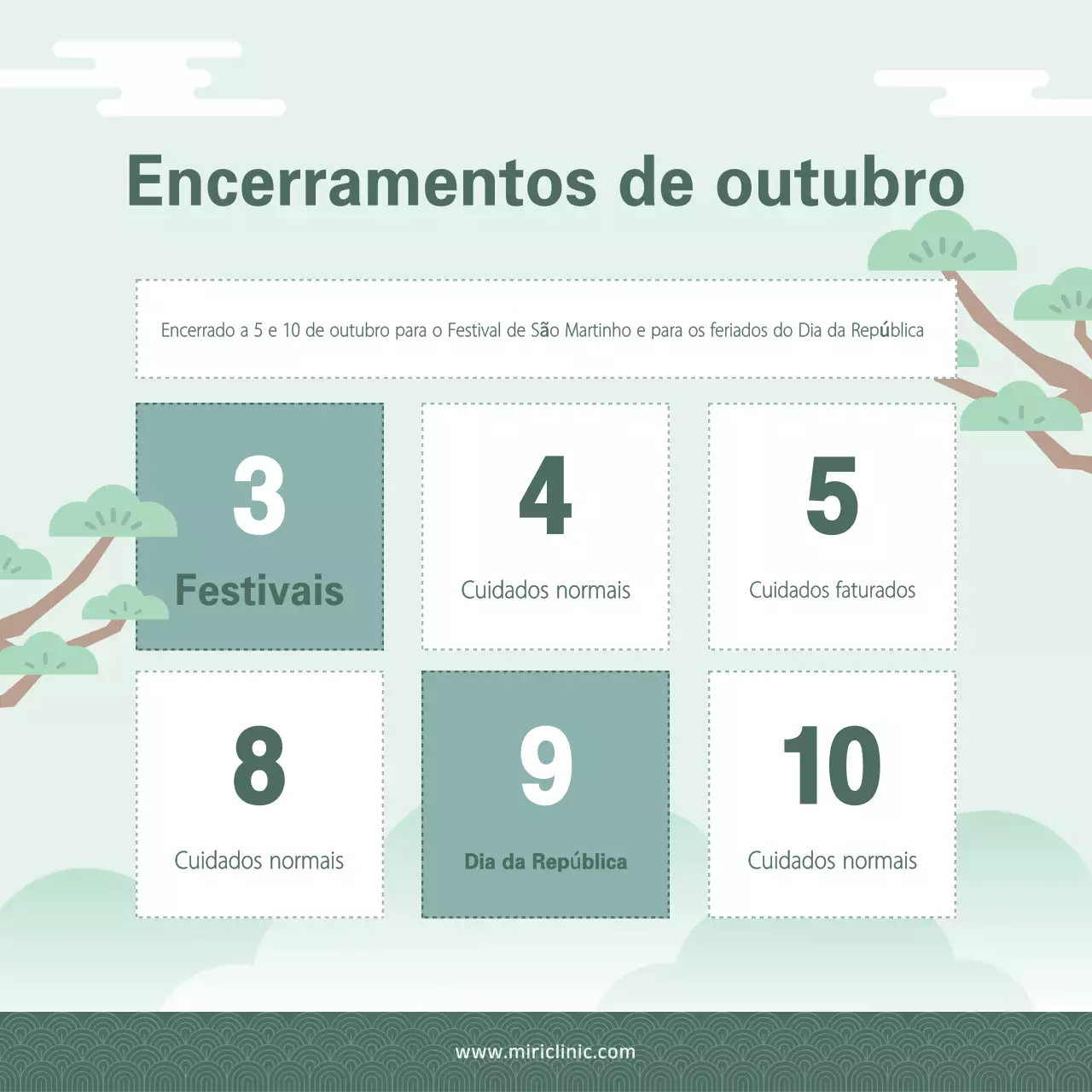 Pausas predefinidas da Casa da Moeda