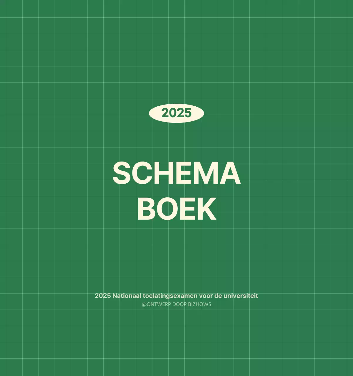 SAT D-Day notitieblok concept wandkalender in groen en lichtgeel