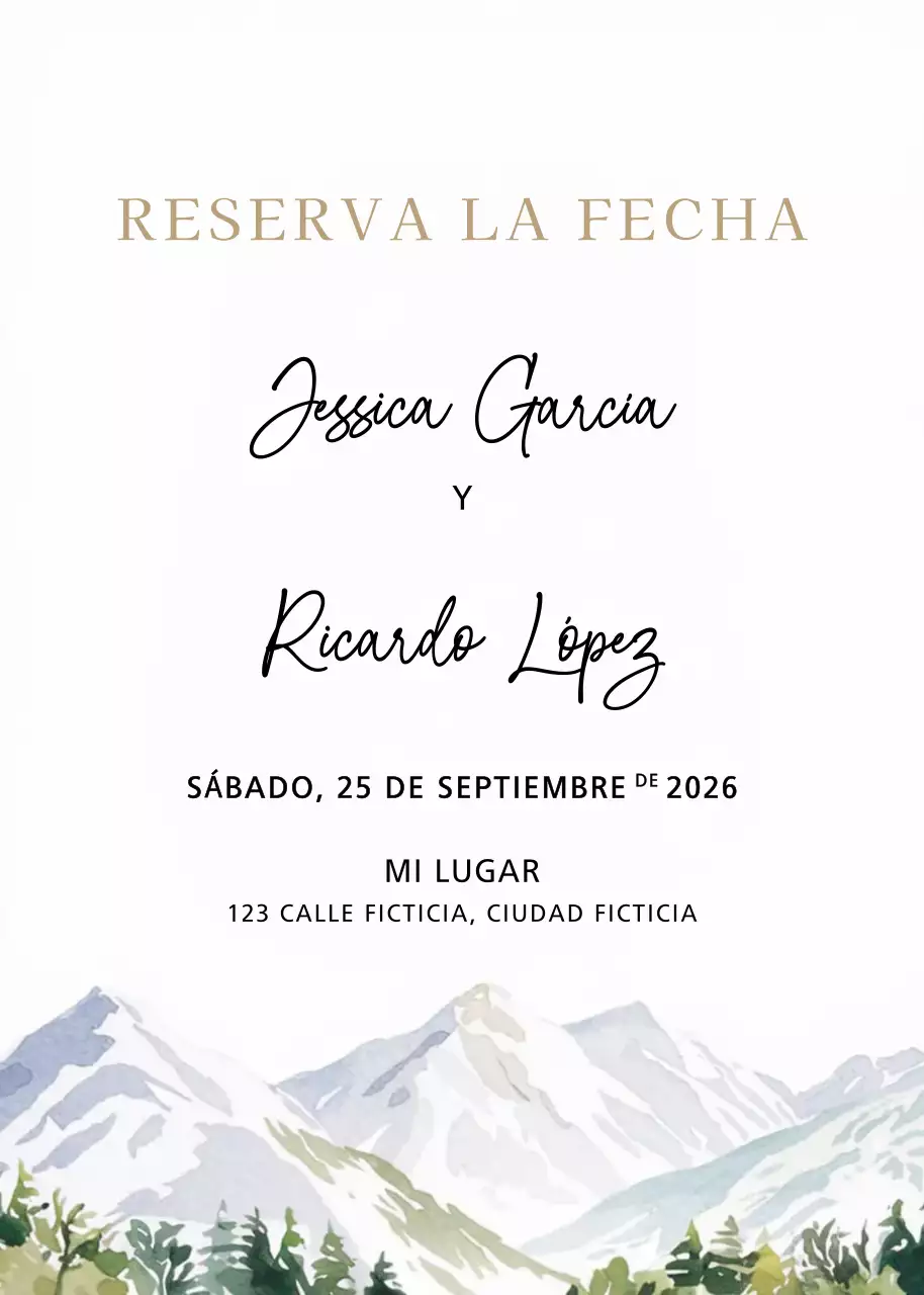 Invitación de boda elegante beige