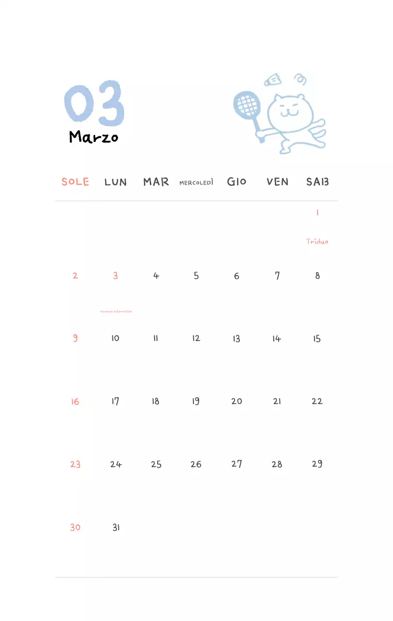 Calendario giornaliero in avorio