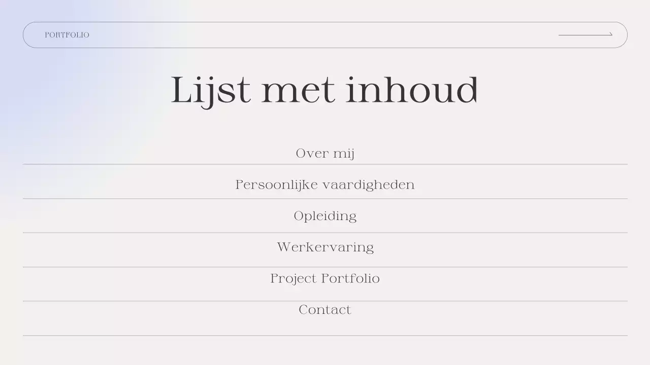 blauw elegant portfolio cv