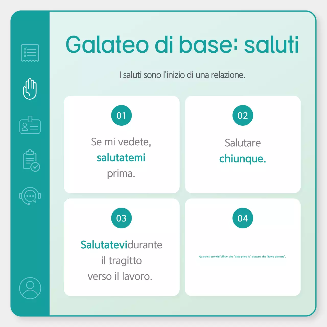Formazione sul galateo sul posto di lavoro di Mint Simple