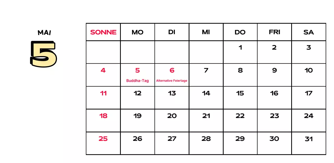 Bunte Kalender mit einer Vielzahl von Retro-Illustrationen