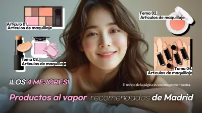 Anuncio de maquillaje rosa y limpio