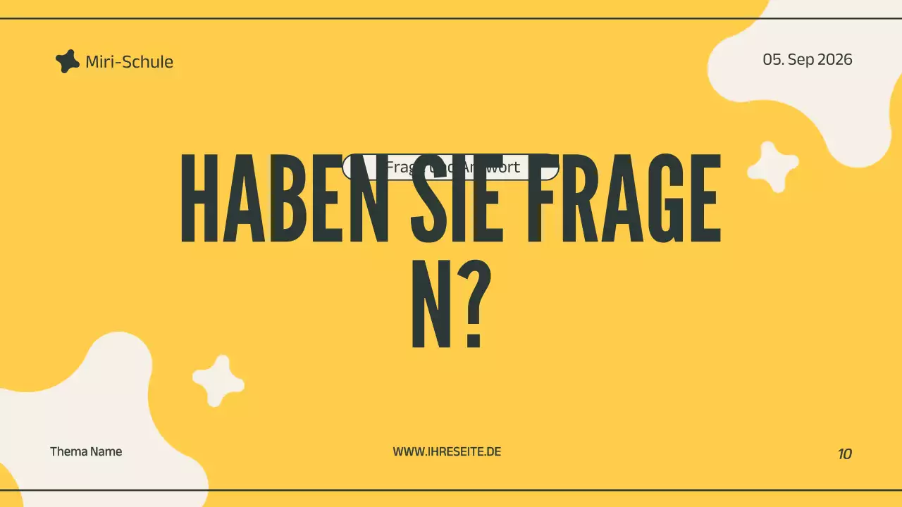 Präsentation eines grünen Fachprojekts
