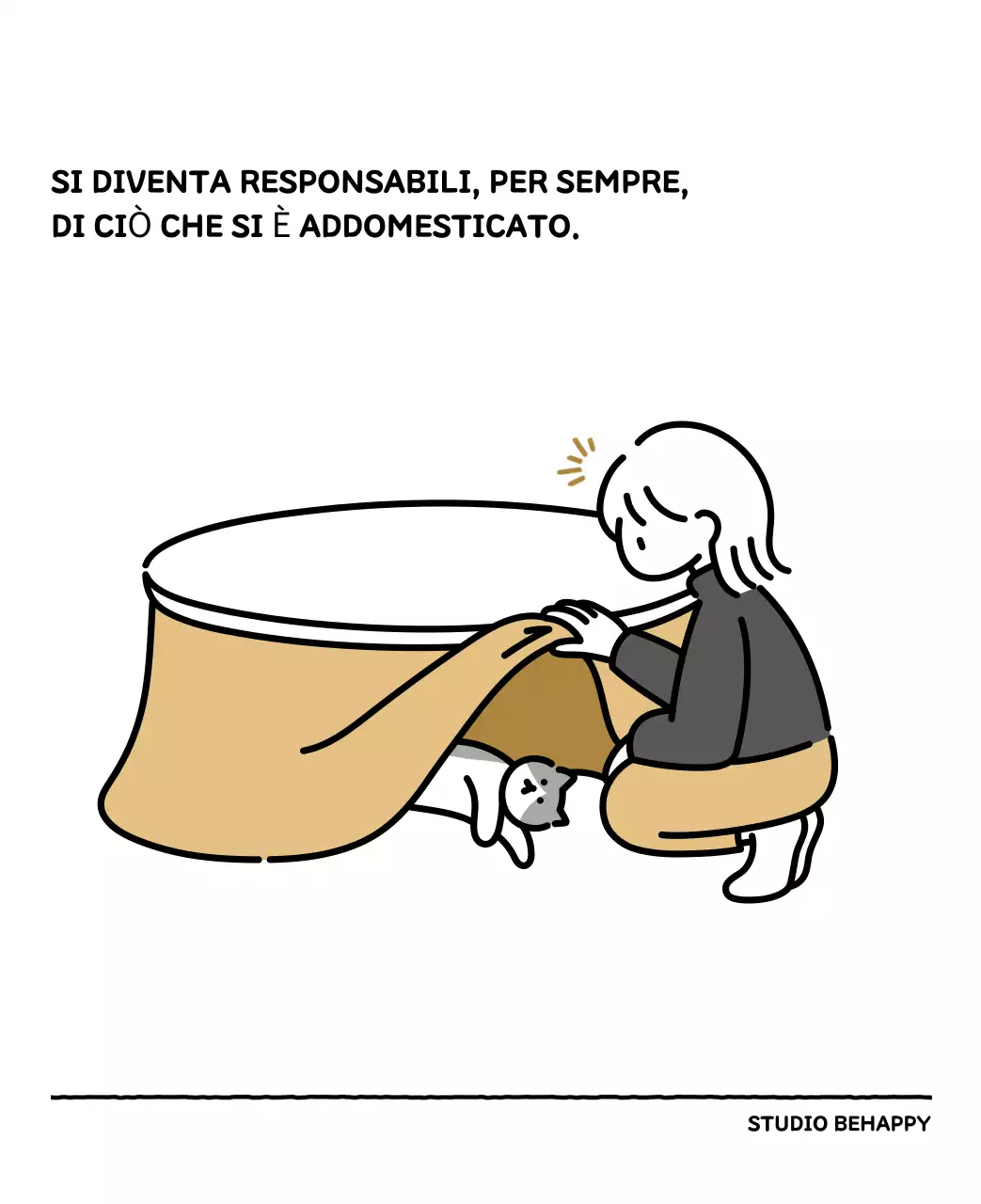 Calendario illustrato con un grazioso stile di linee