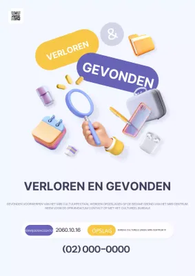 Mauve Eenvoudige Verloren voorwerpen Publiciteit
