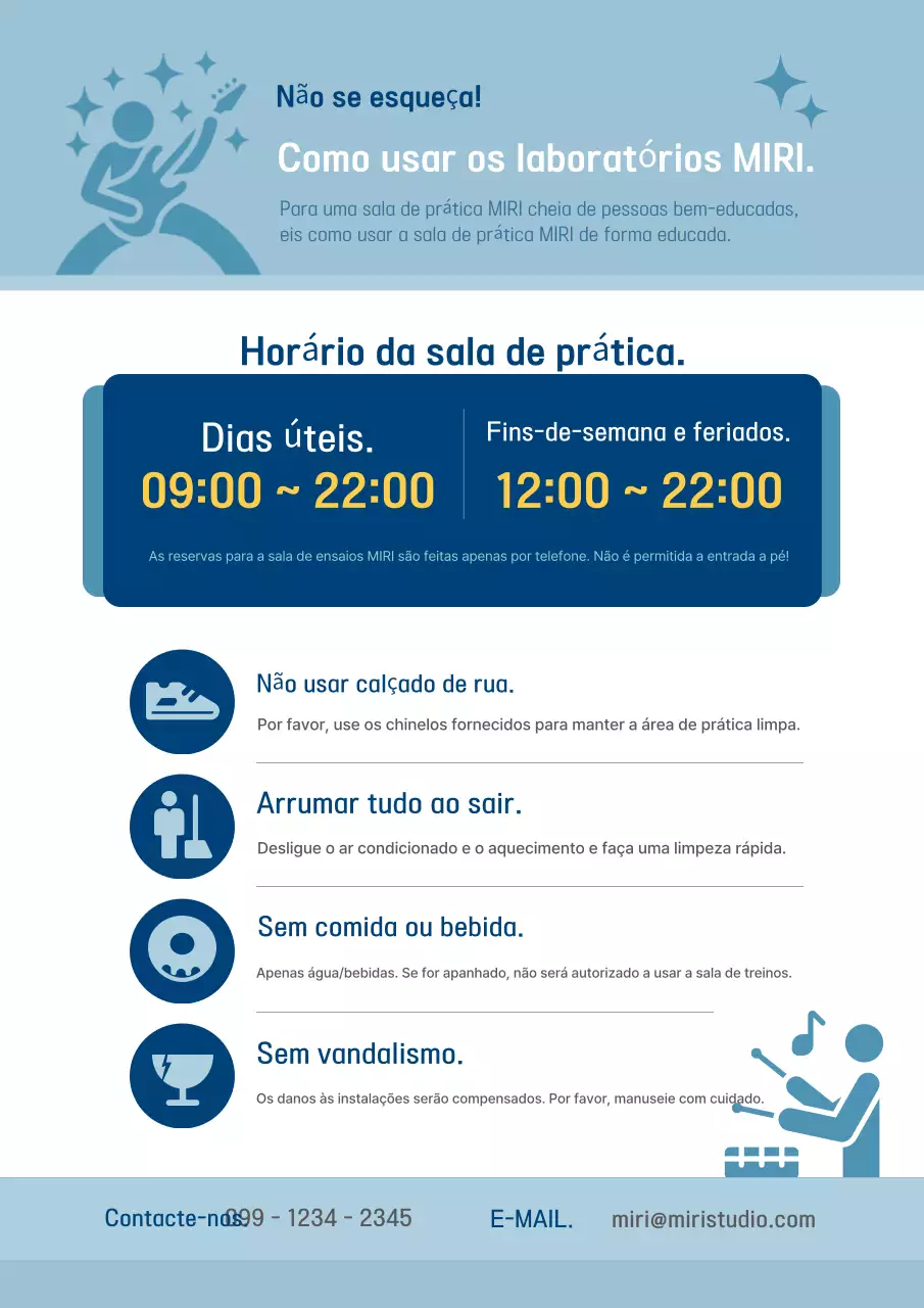 Guia simples de laboratório azul-claro e azul