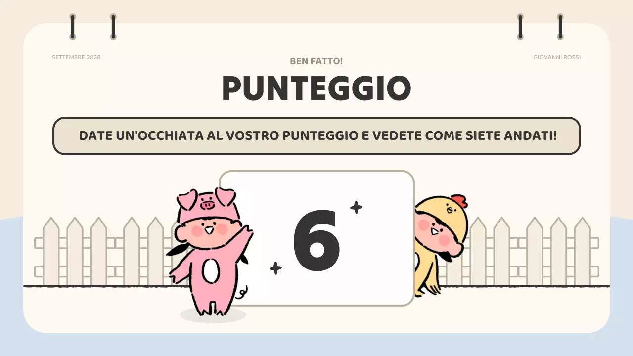 materiale per quiz di animazione beige