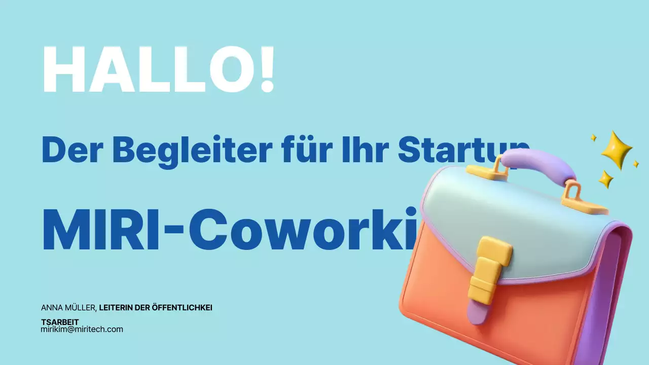 Werben Sie für Ihr hellblaues modernes Startup